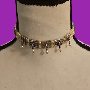 BRIGHTON Anastasia Pearl Princess Diana Goth Castlecore Choker Necklace